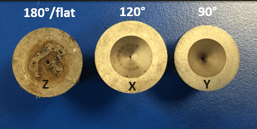 Capillary dies with various entrance angles from Dynisco